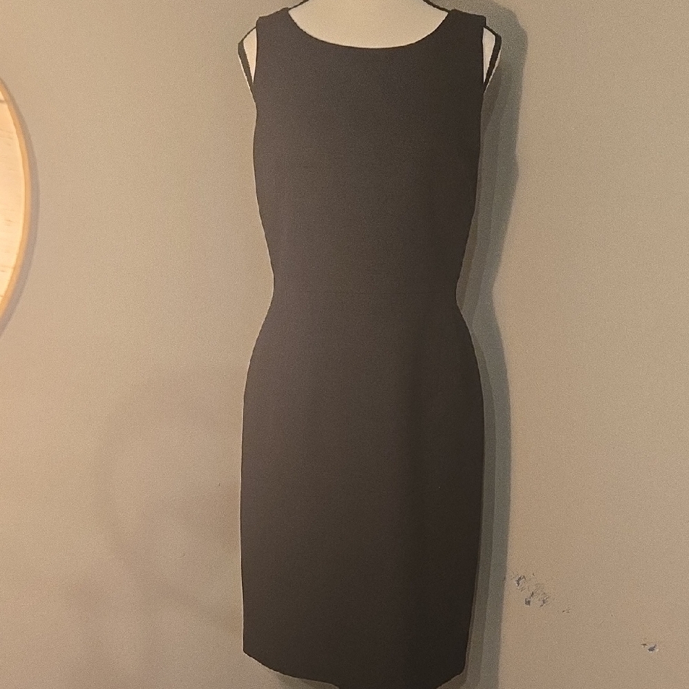Brooks Brothers Classic Black Midi Textured Tank Dress. Silk Lining Never Worn.